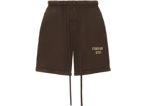 Fear of God Essentials Heavy Fleece Soccer Shorts in Brown