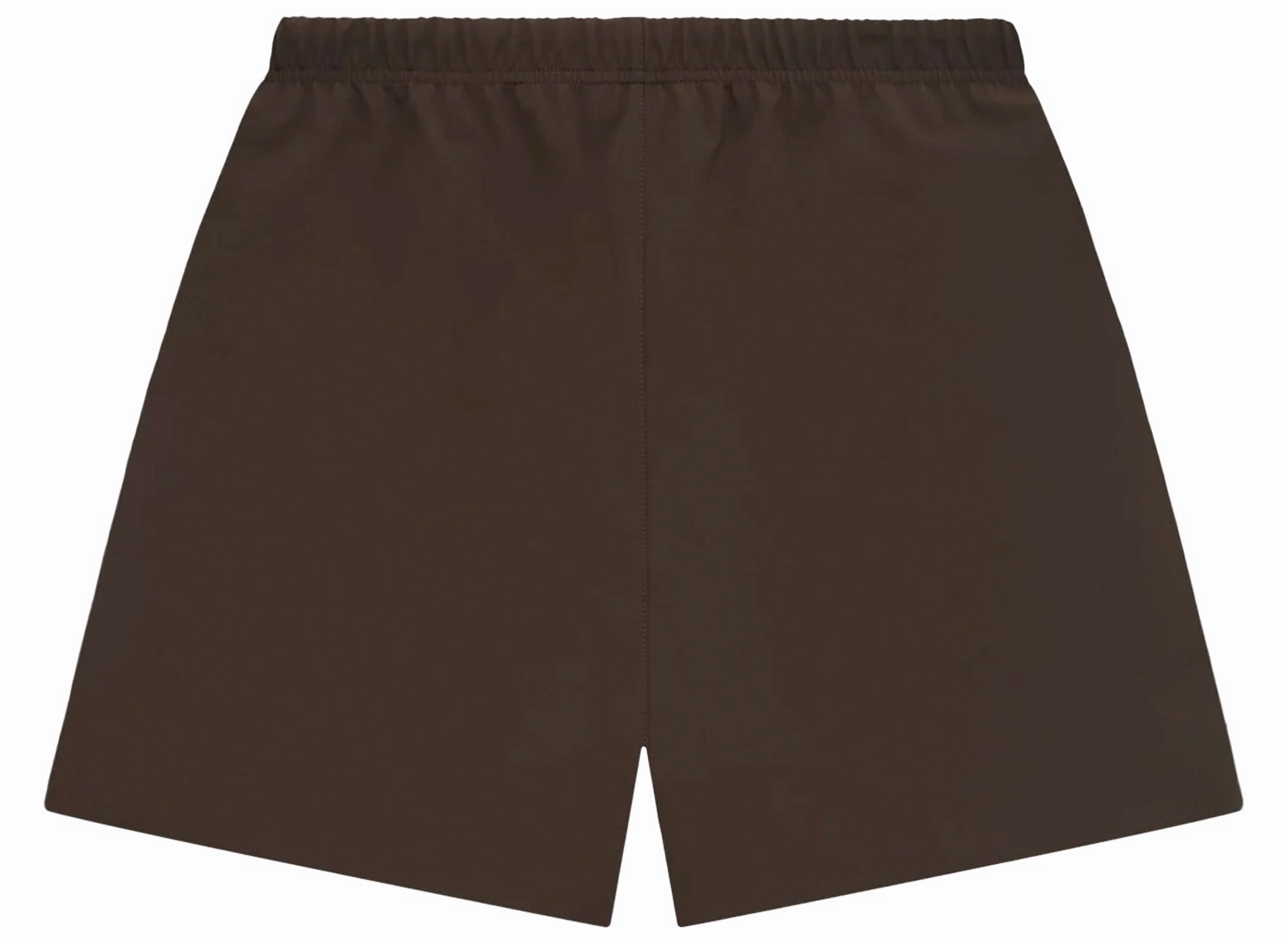 Fear of God Essentials Bonded Nylon Soccer Shorts in Brown