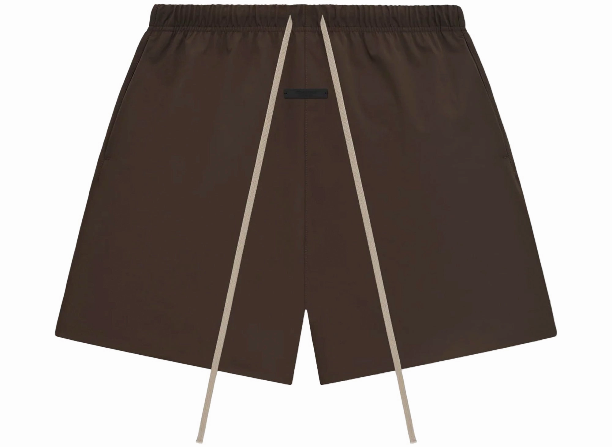 Fear of God Essentials Bonded Nylon Soccer Shorts in Brown