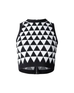 Geometric Print Crop Top