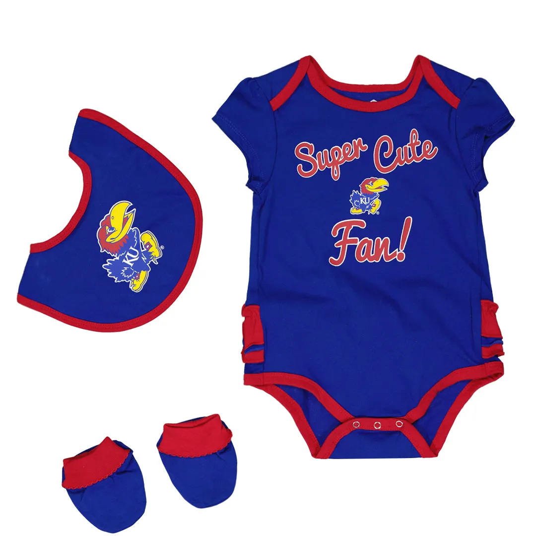 Girls' (Infant) Kansas Jayhawks Trifecta Set (K423JQ 95N)