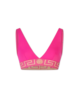 Greek Key V-Neck Bikini Top