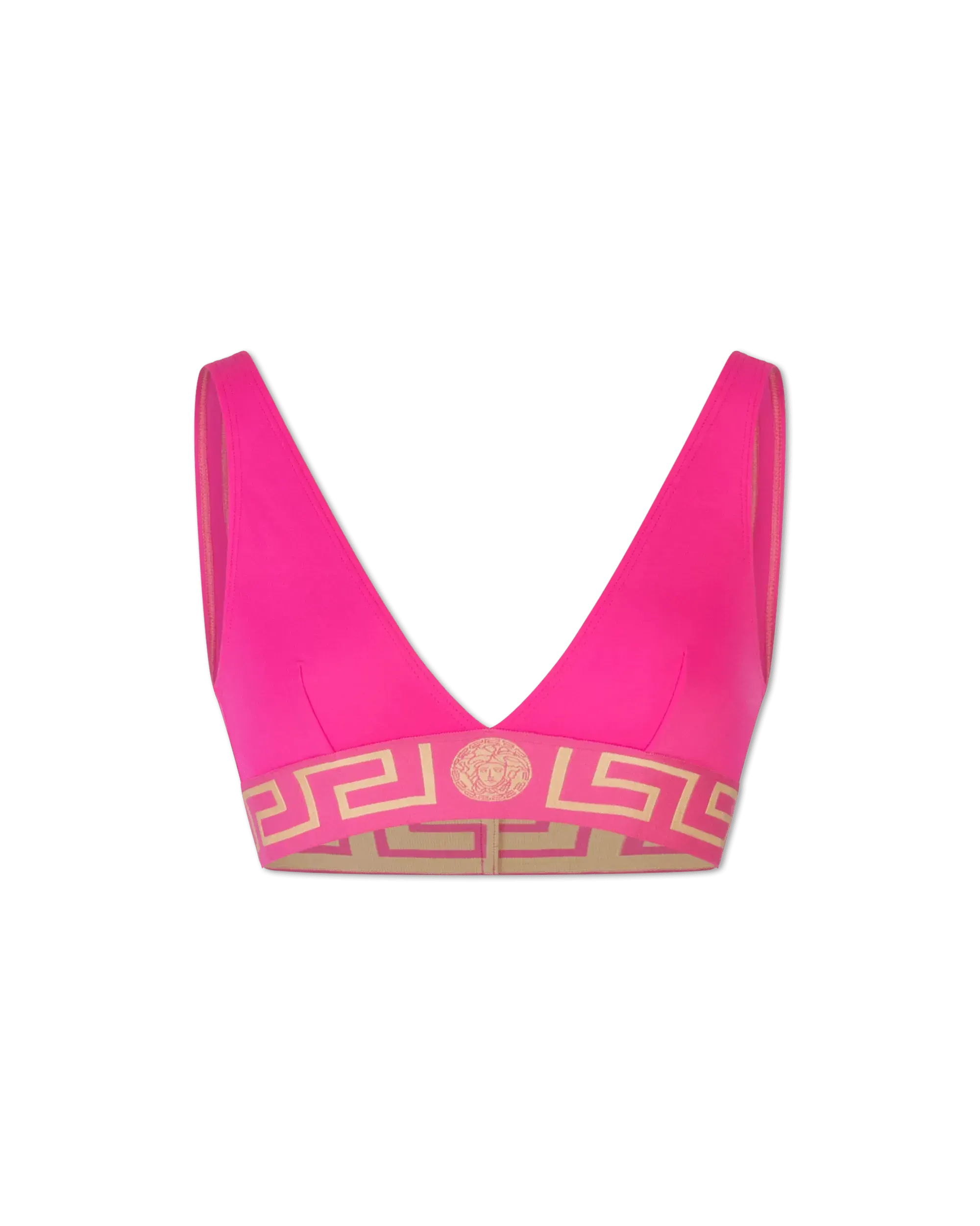 Greek Key V-Neck Bikini Top