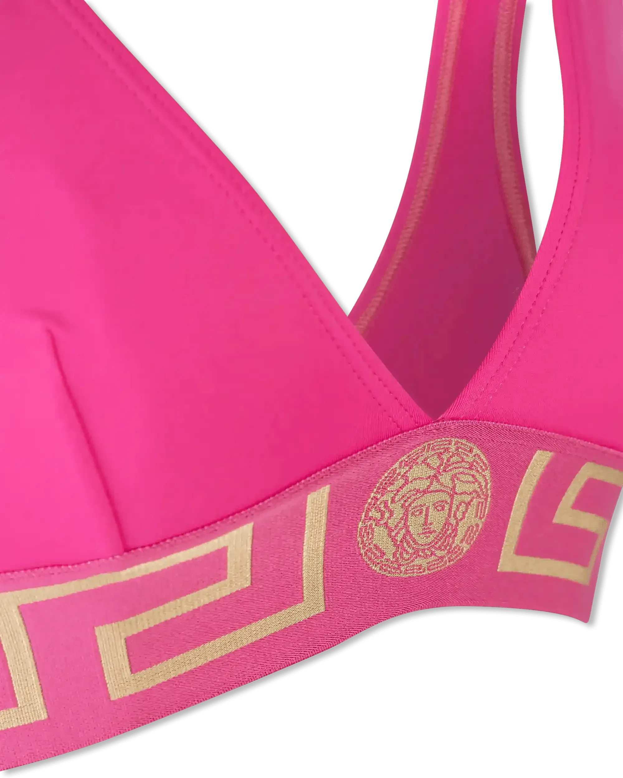 Greek Key V-Neck Bikini Top
