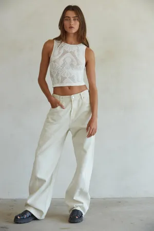 JACQUARD FISHNET TANK