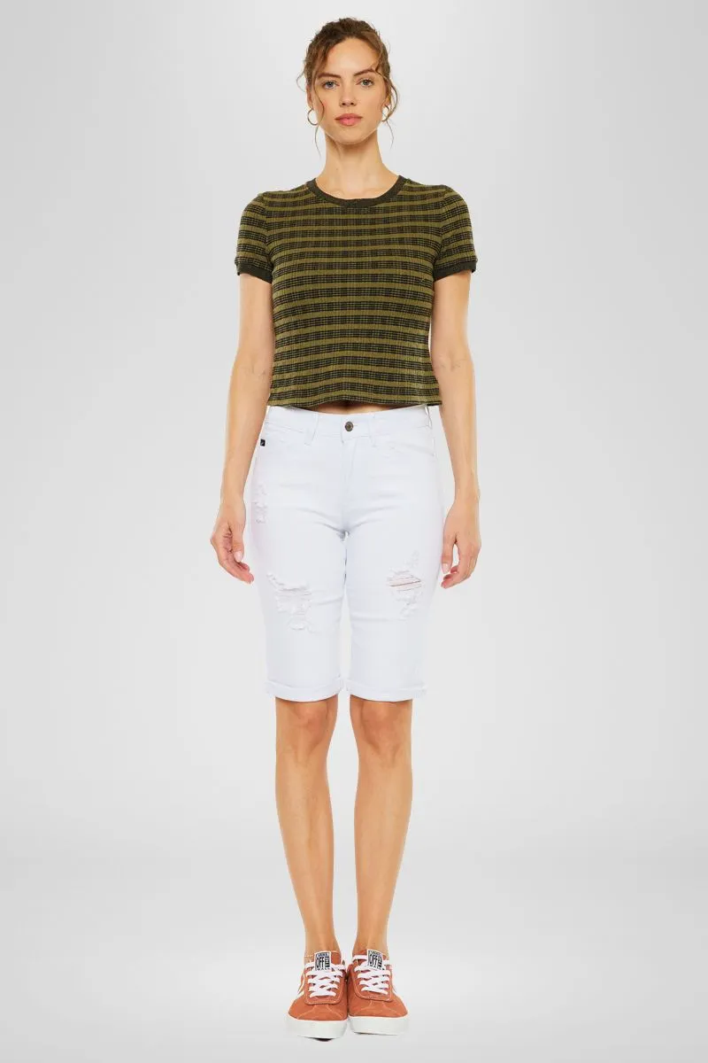 Jade Mid Rise Bermuda Shorts