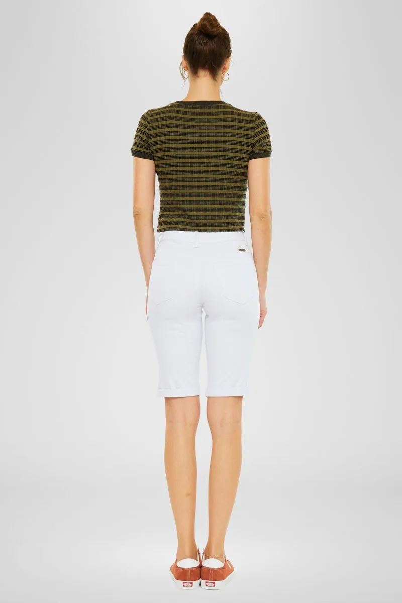 Jade Mid Rise Bermuda Shorts