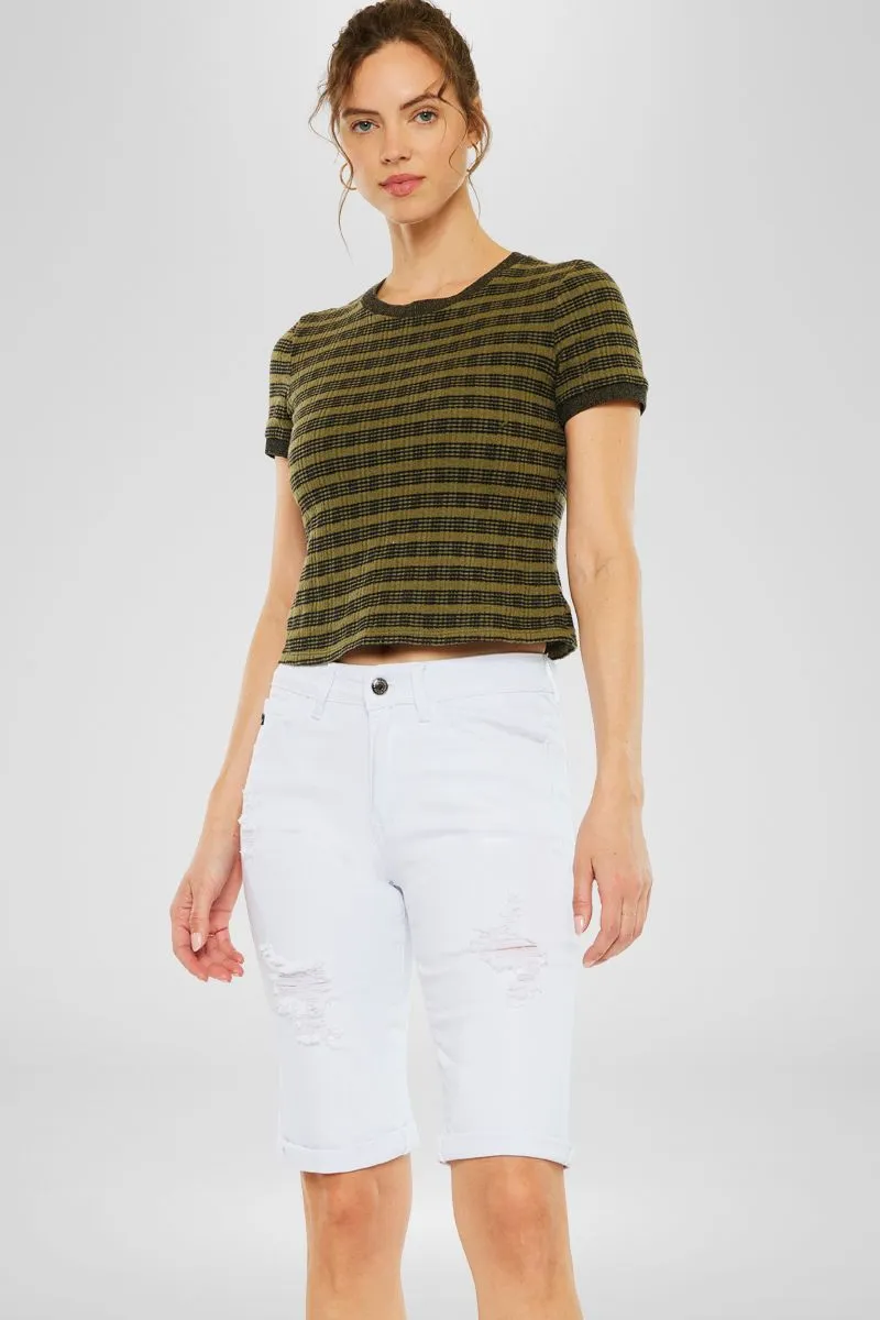 Jade Mid Rise Bermuda Shorts