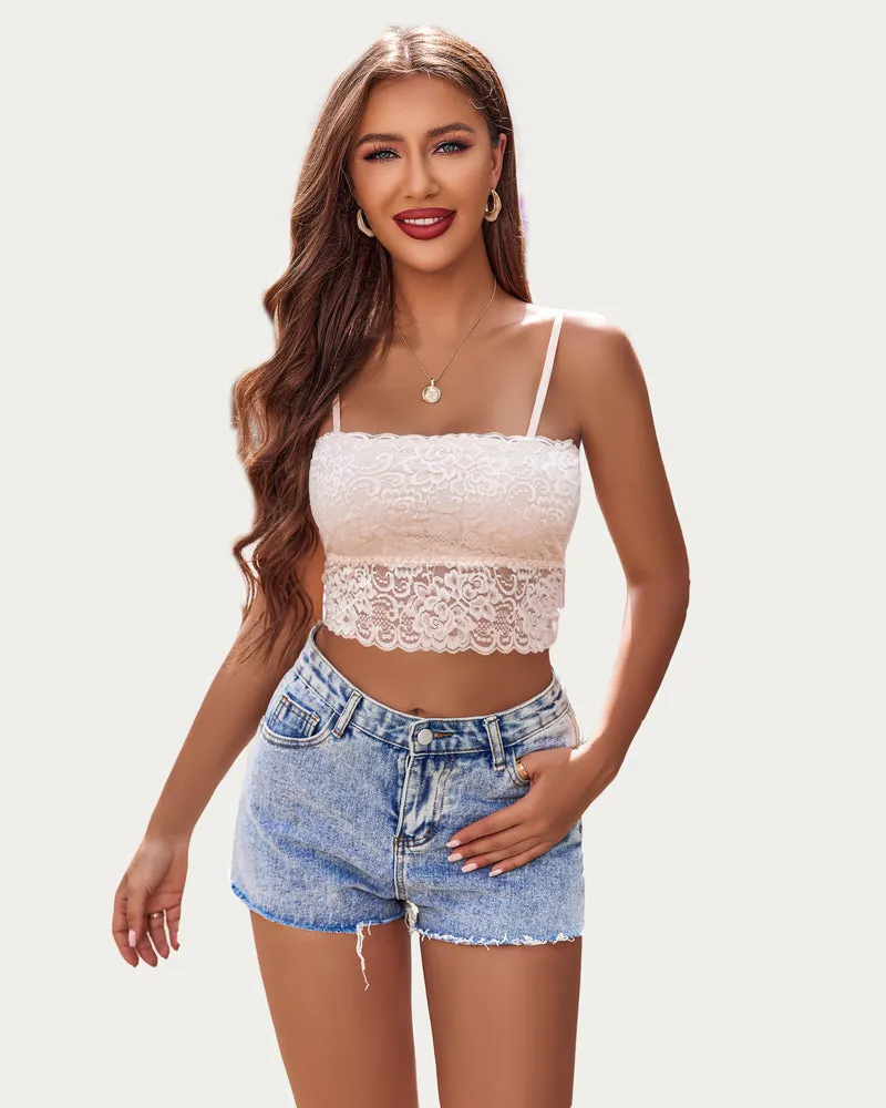 Lace Tank Top Tube Basic Bralette (DE Only)