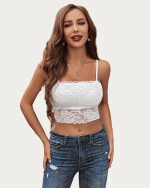 Lace Tank Top Tube Basic Bralette (DE Only)