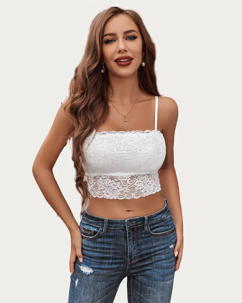 Lace Tank Top Tube Basic Bralette (DE Only)