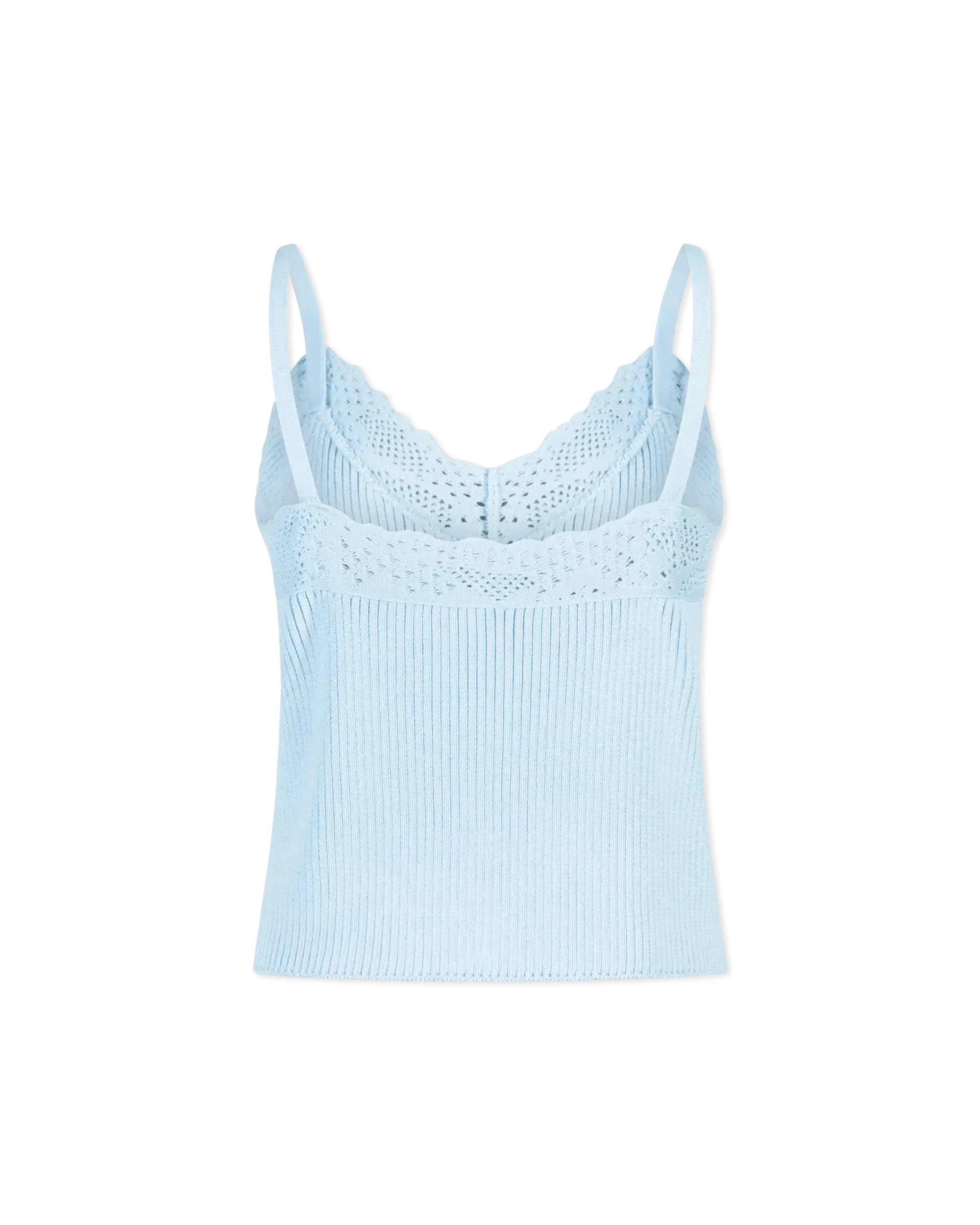 Lace Viscose Knit Slip Top