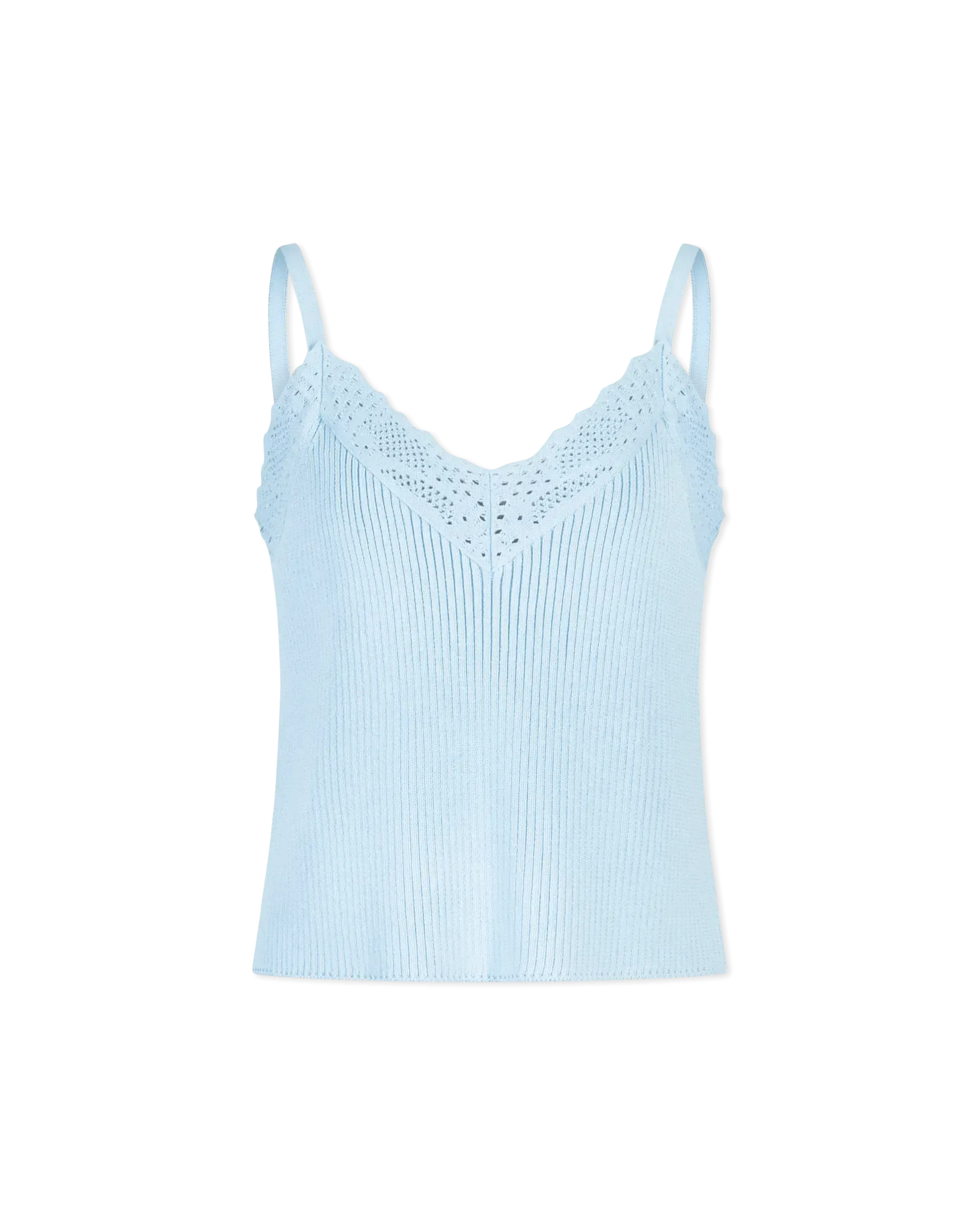 Lace Viscose Knit Slip Top