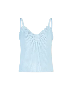 Lace Viscose Knit Slip Top