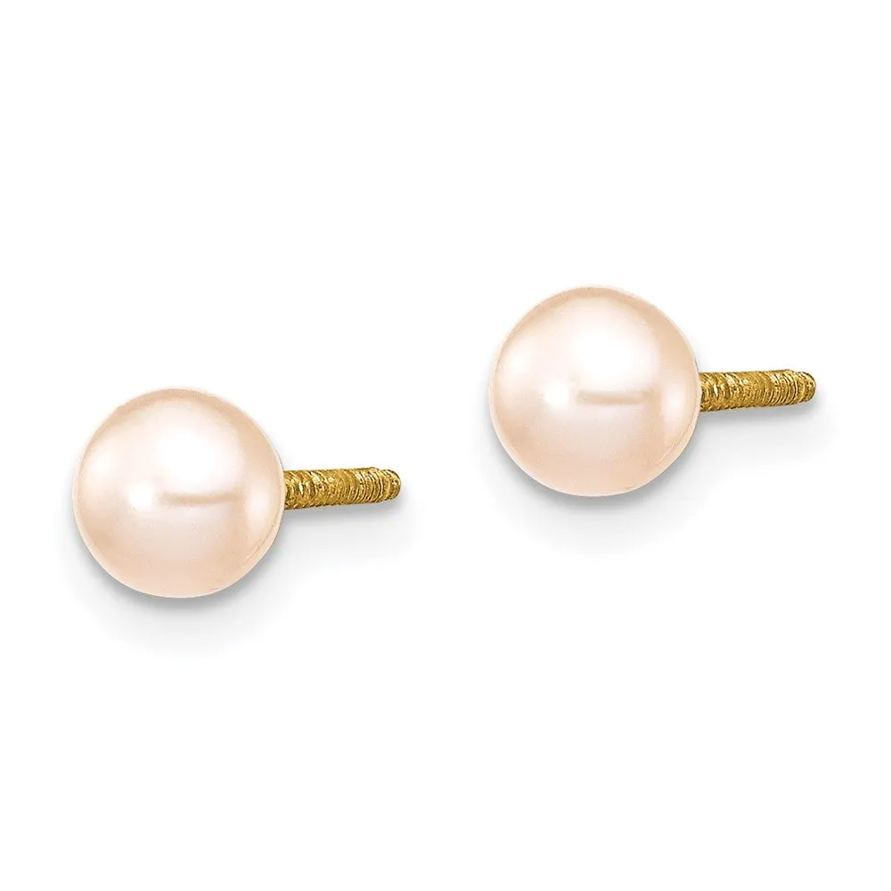Madi K Kid's 14K  4-5mm Pink FW Cultured Pearl 5.5 Bracelet & Earrings Set