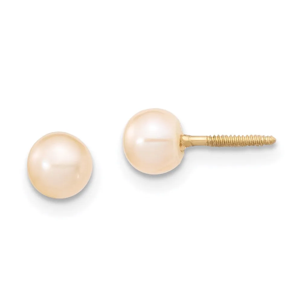 Madi K Kid's 14K  4-5mm Pink FW Cultured Pearl 5.5 Bracelet & Earrings Set