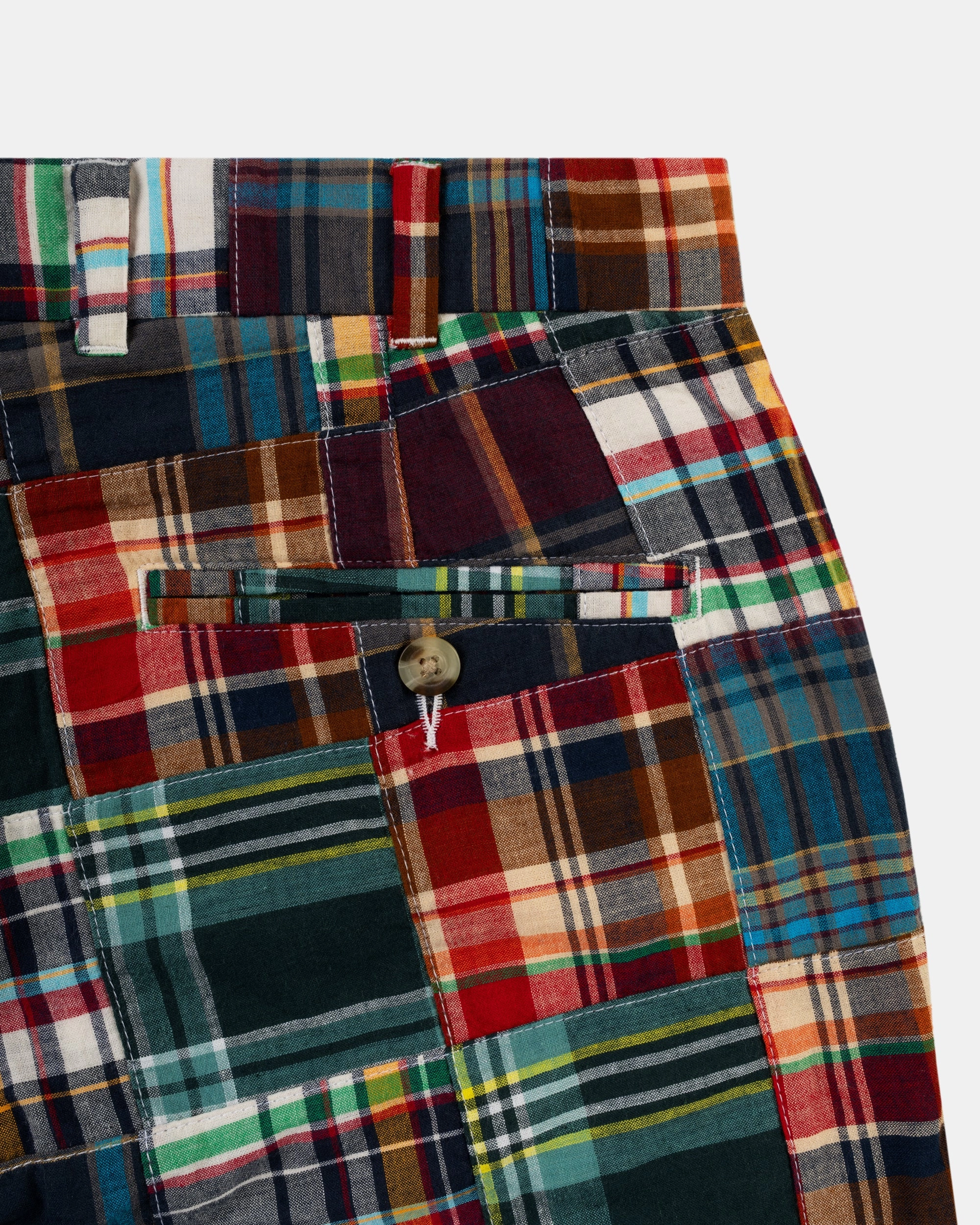 MADRAS PATCHWORK SHORTS - TRIM FIT