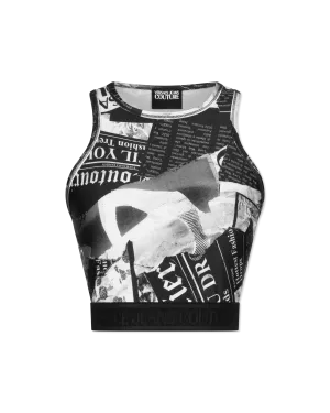 Magazine Print  Crop Top