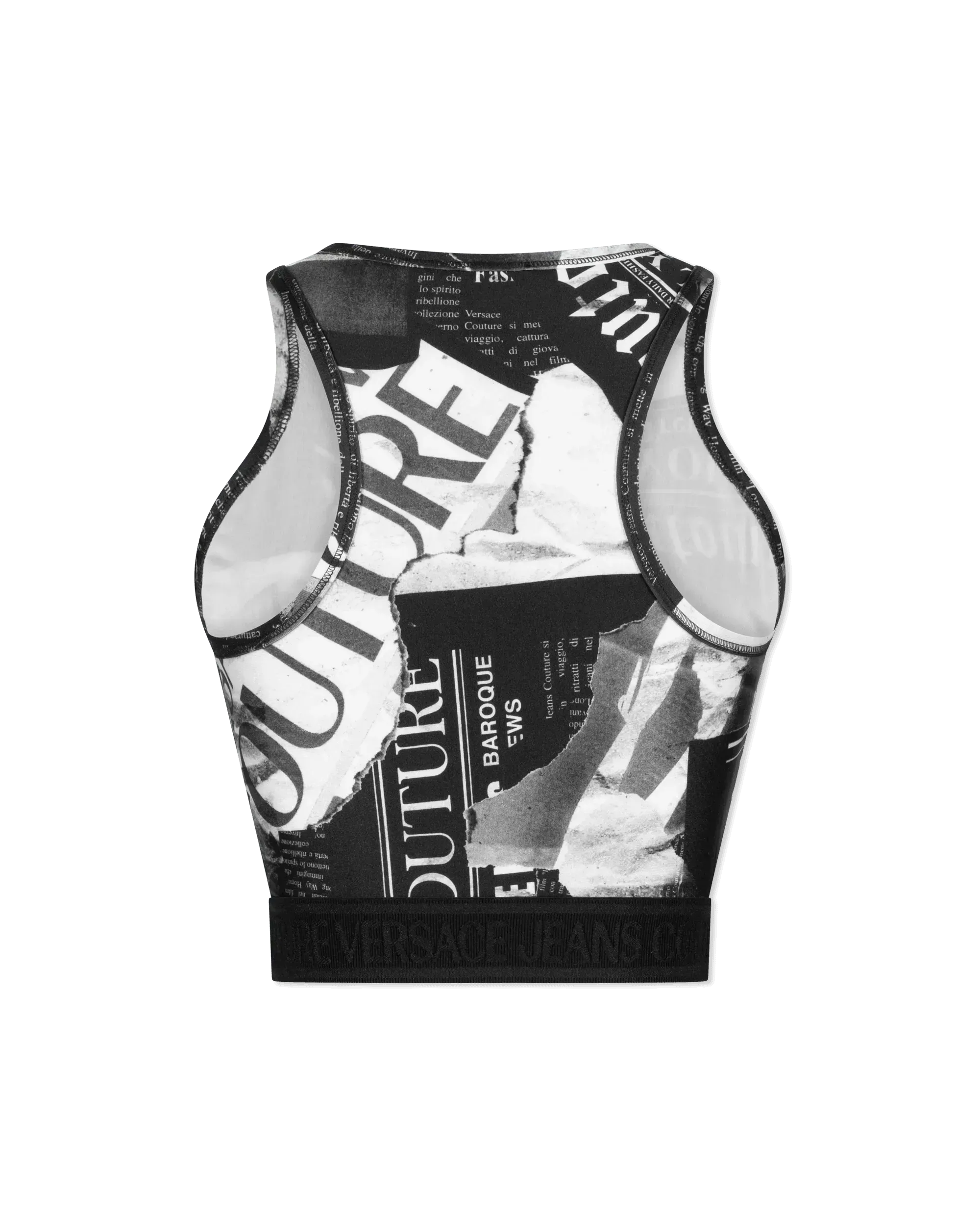 Magazine Print  Crop Top