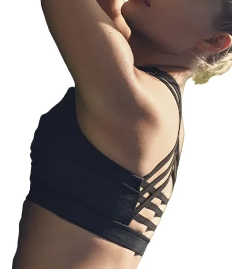 Mono B Criss Cross Bra Top AT2609 Black
