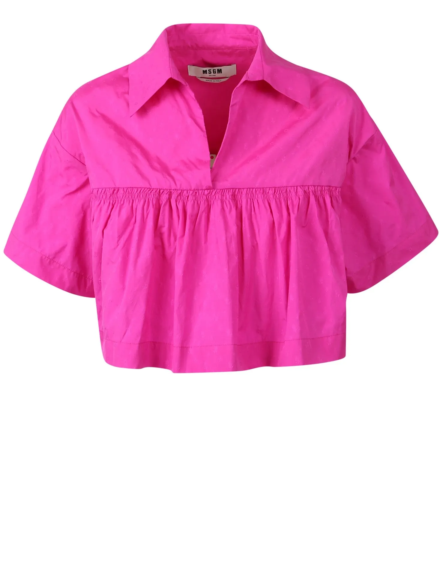 MSGM V-Neck Cropped Blouse