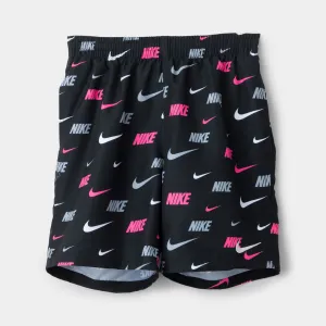 Nike Junior Boys' All-Over Print Swim Shorts / Black