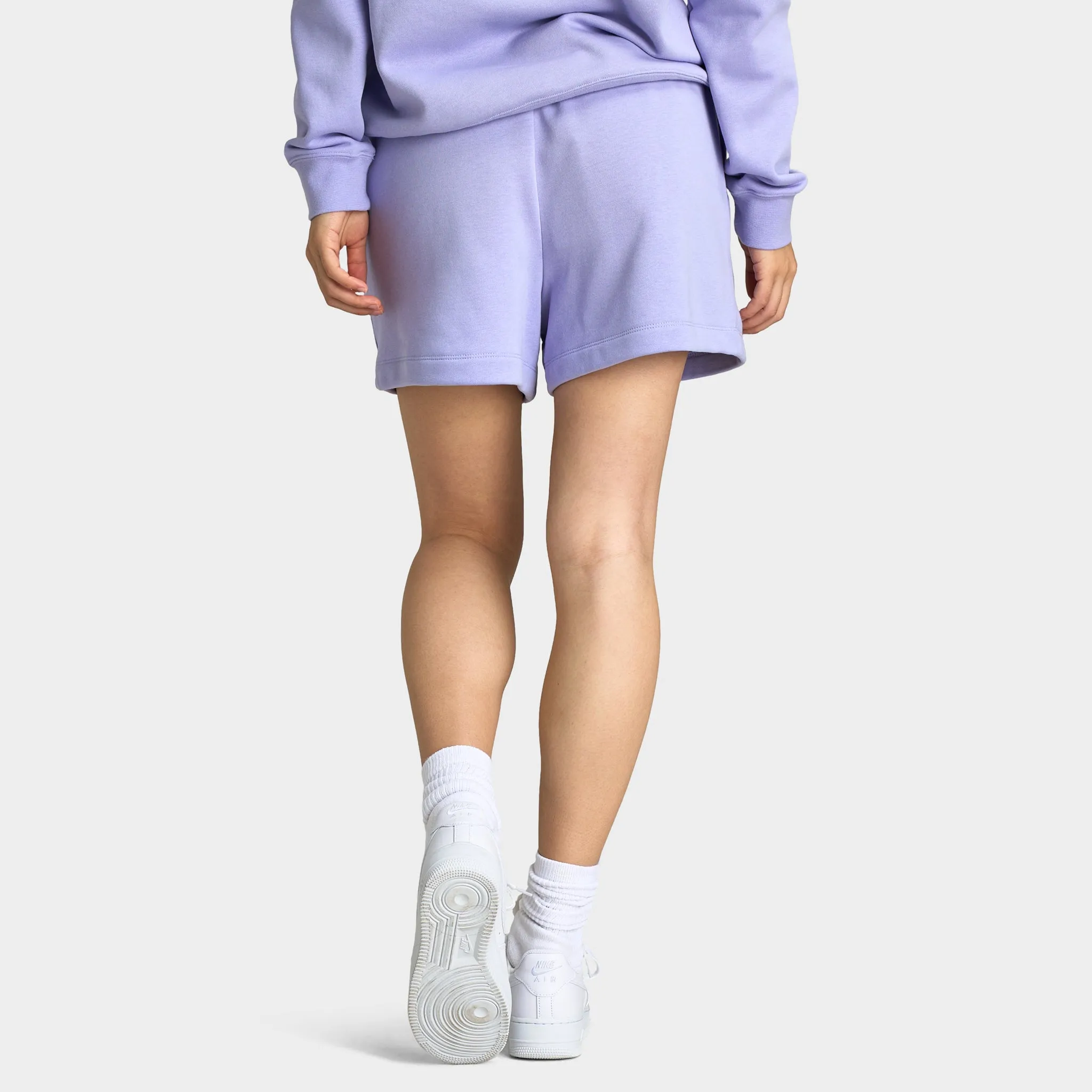 Nike Sportswear Women's Club Fleece Mid Rise 4" Graphic Shorts / Lilac Ice
