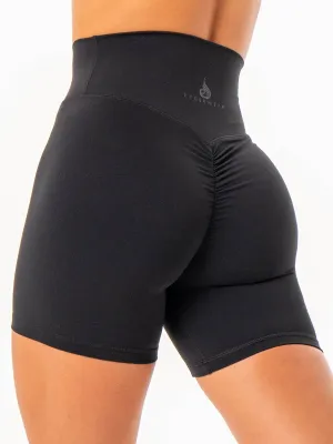 NKD High Waisted Scrunch Shorts - Black