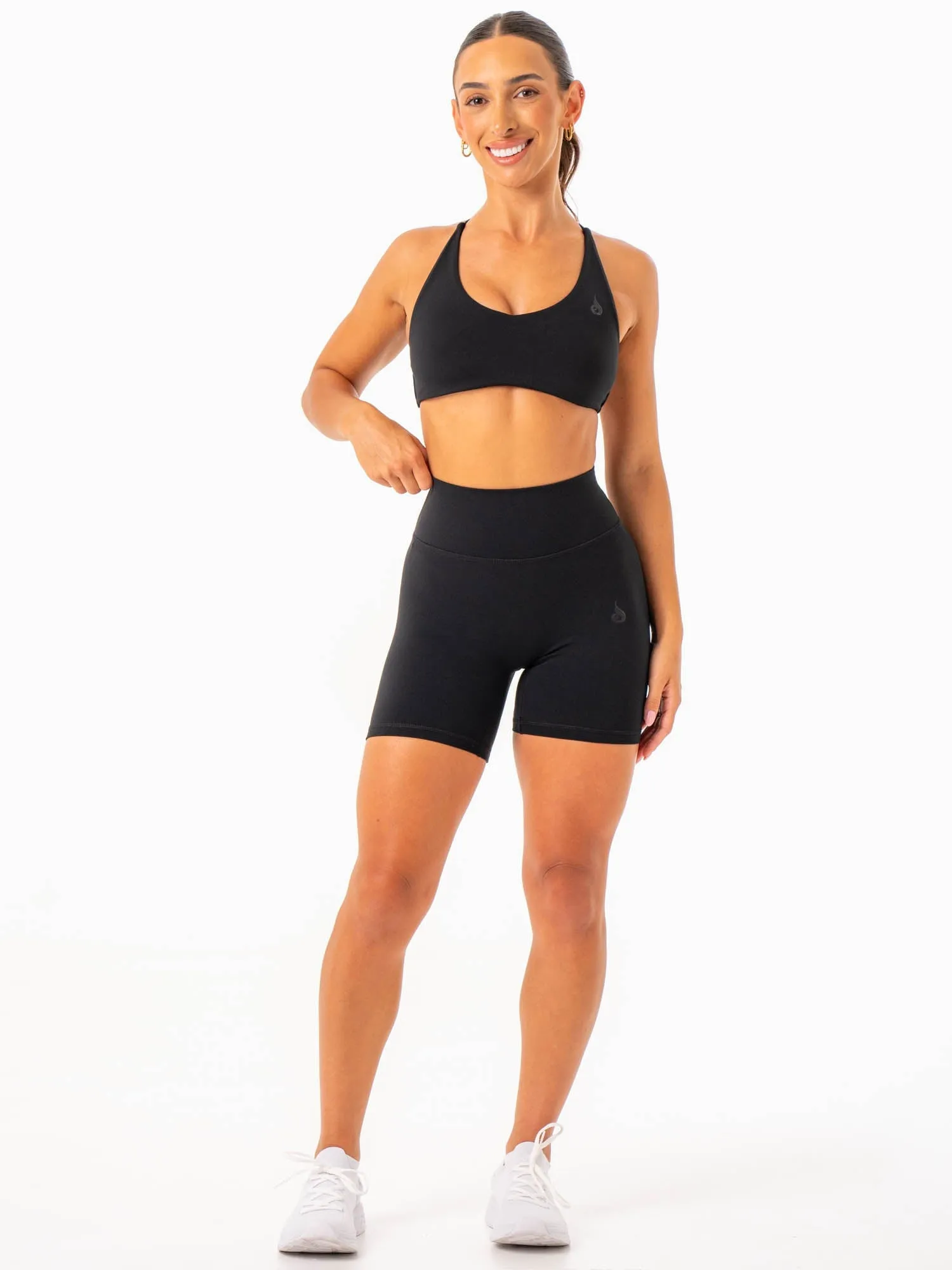 NKD High Waisted Scrunch Shorts - Black