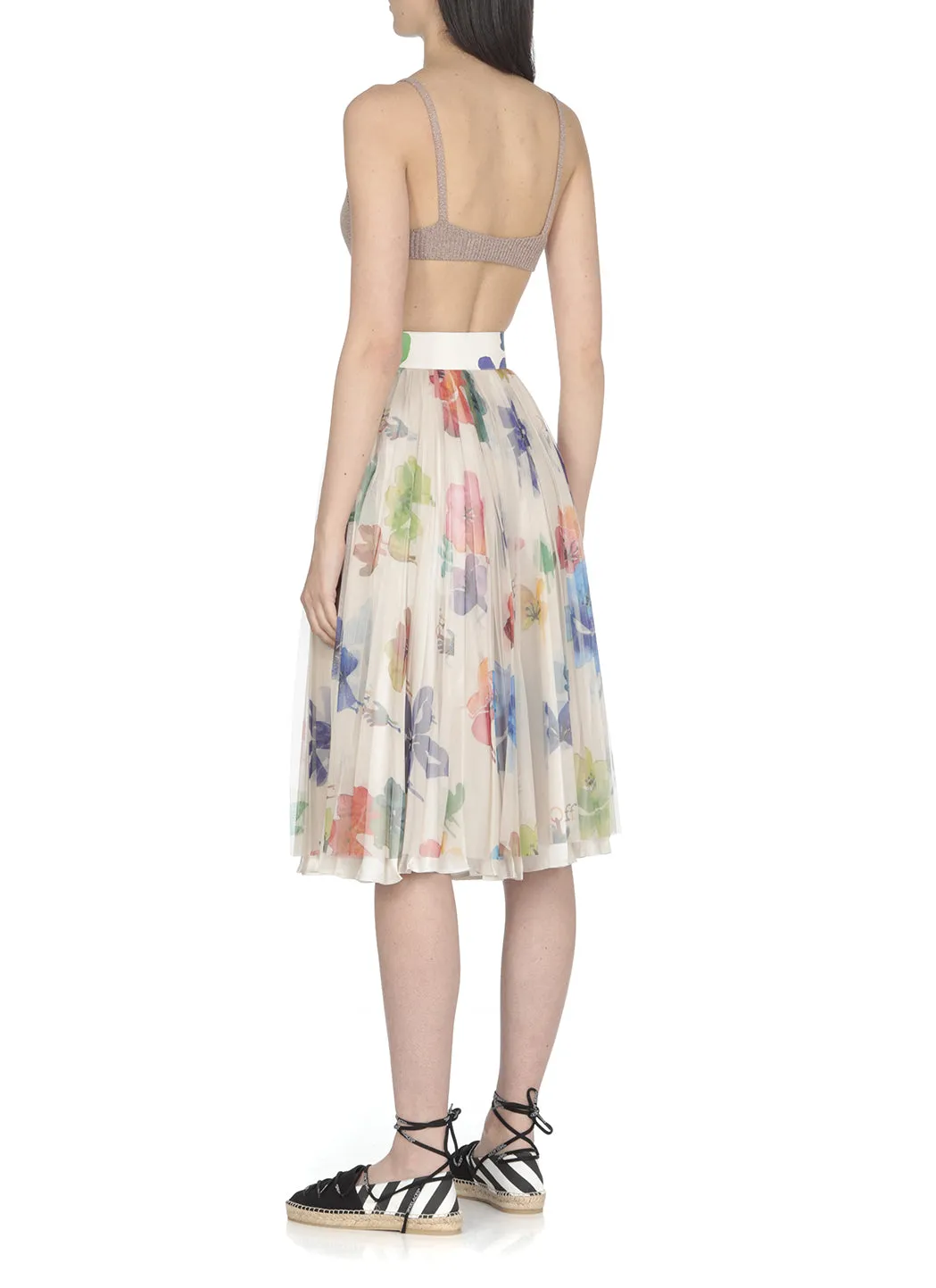 Off-White V-Neck Ribbed Bralette