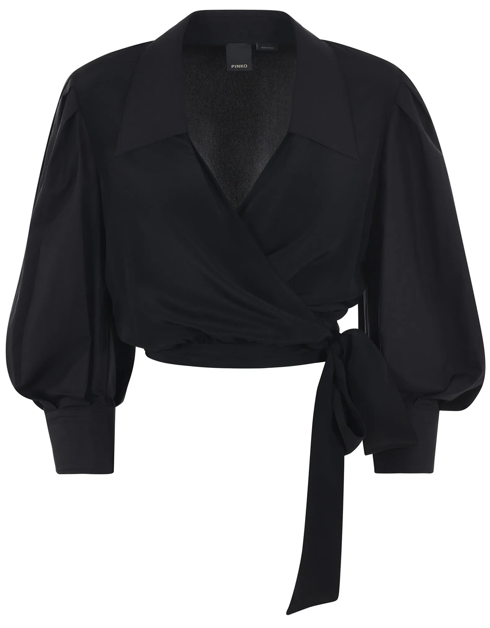 Pinko Front Open V-Neck Blouse