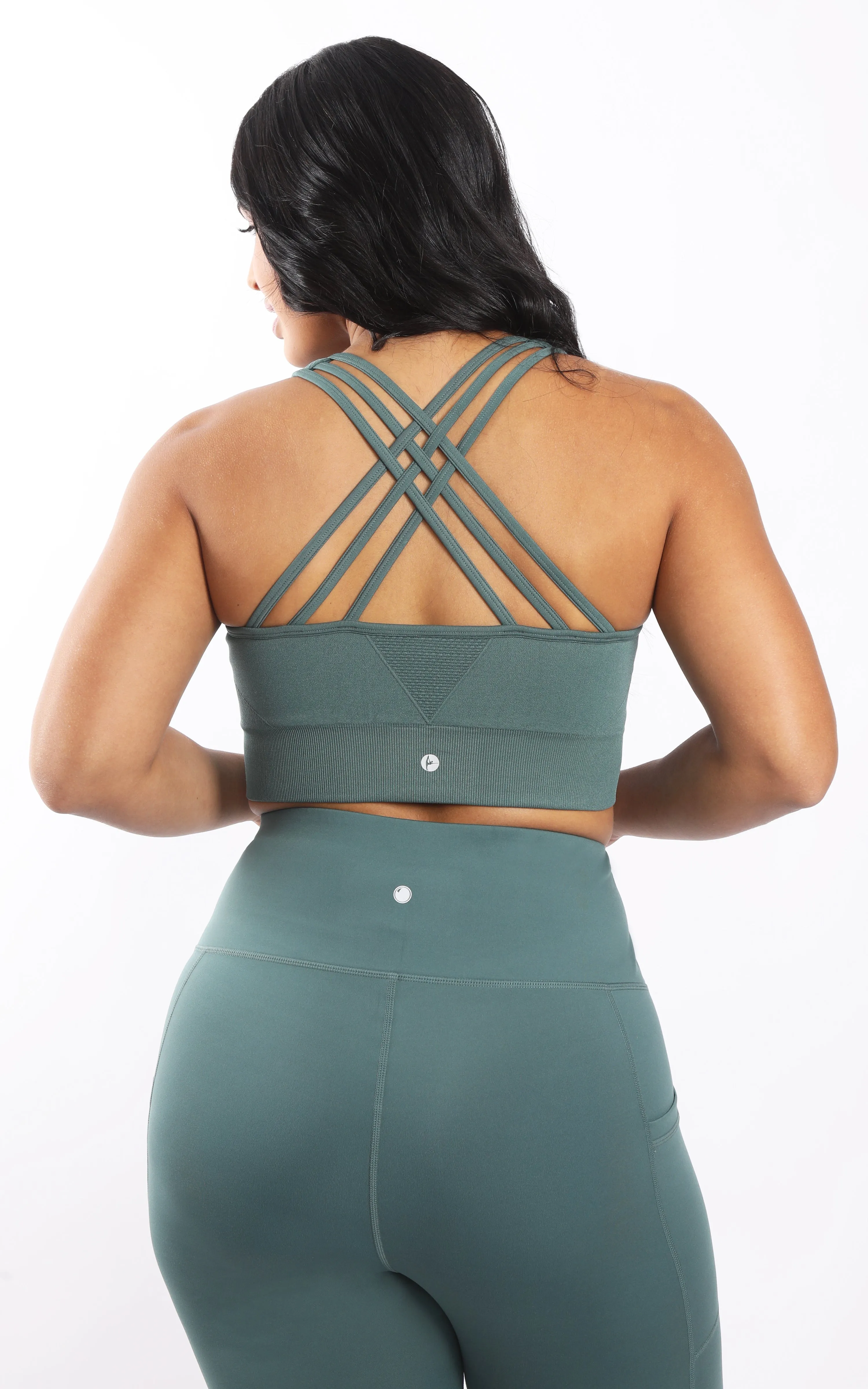 Plus Seamless Crisscross Back Sports Bra