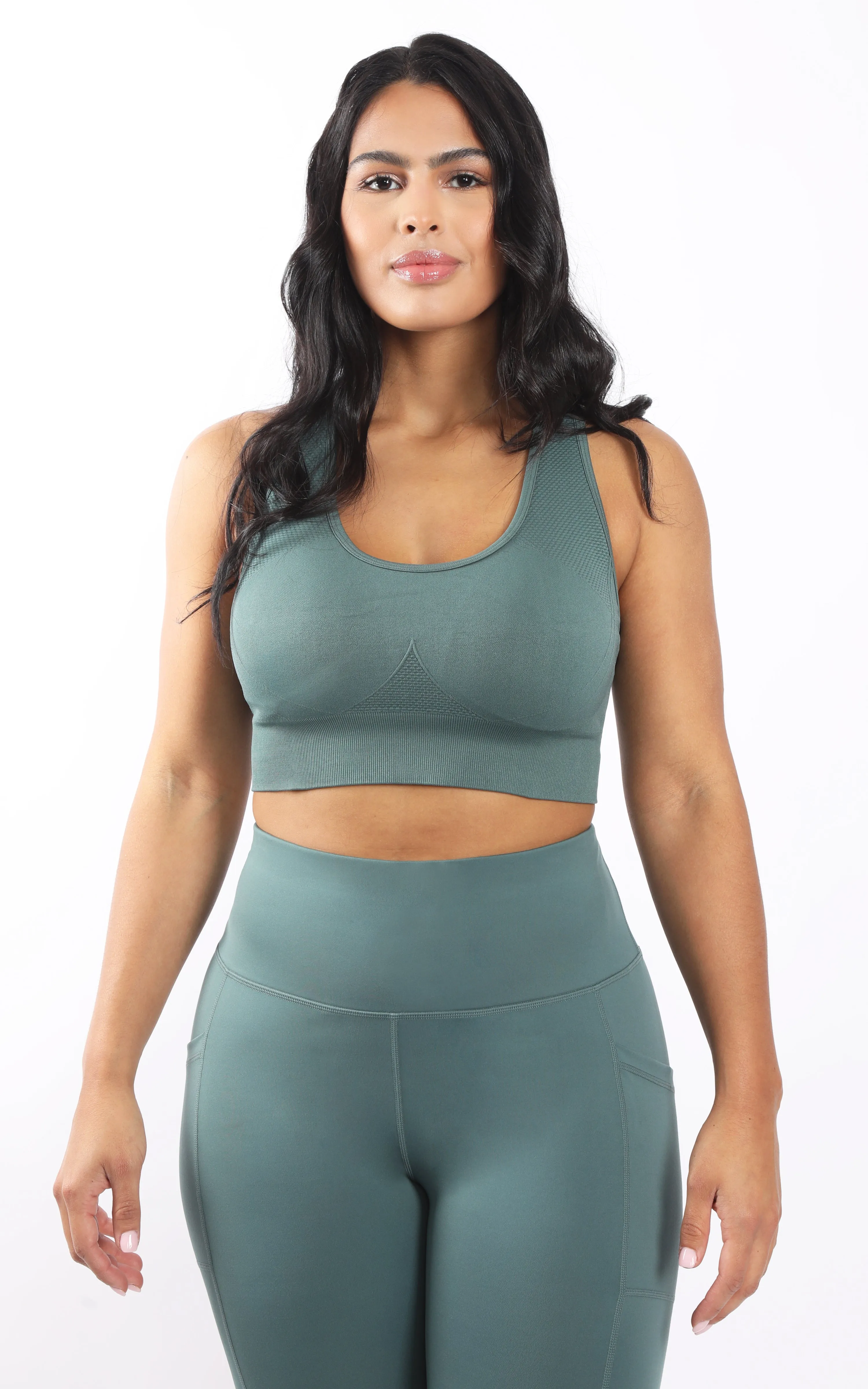 Plus Seamless Crisscross Back Sports Bra