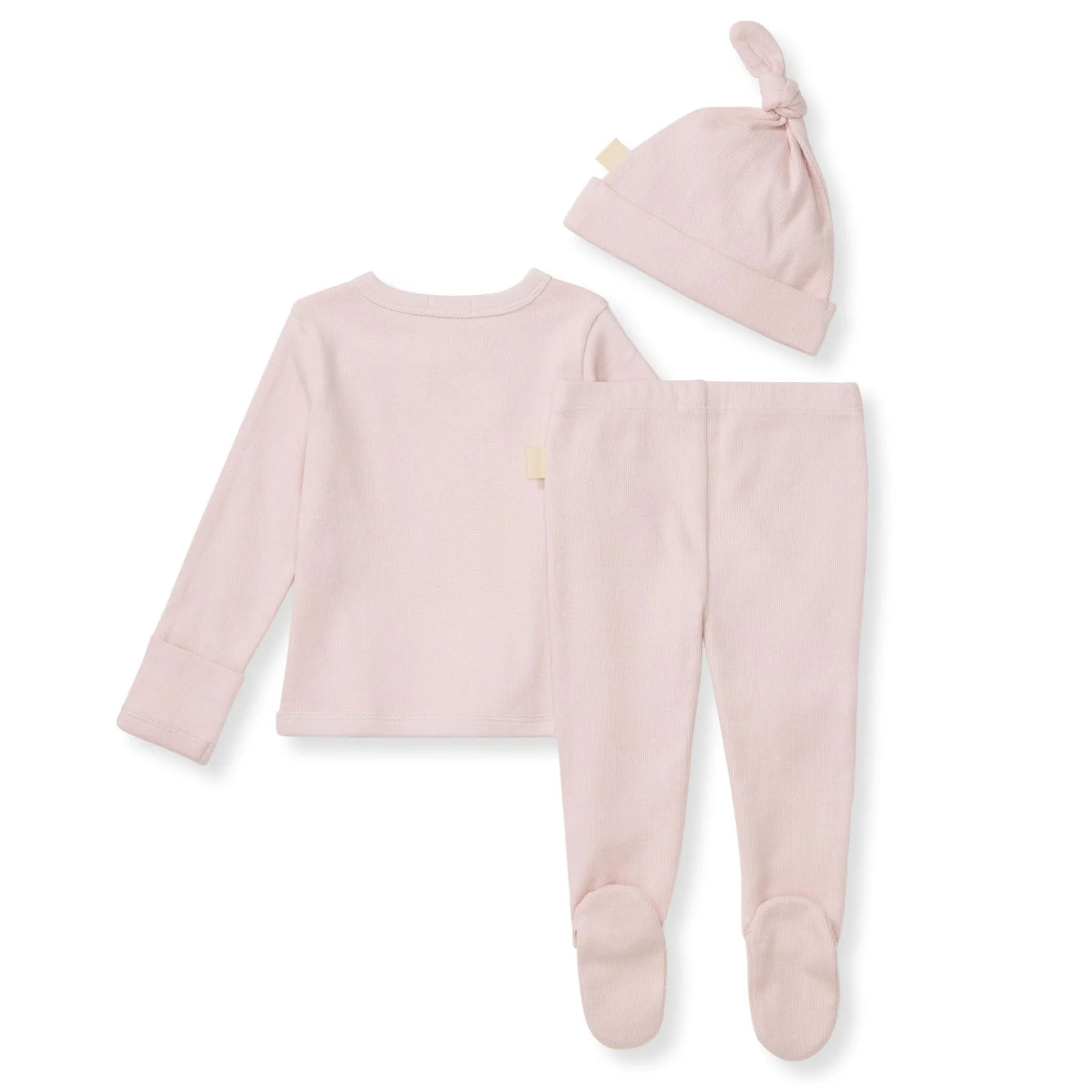 Ribbed Take Me Home 3 Piece Set - Chalky Pink