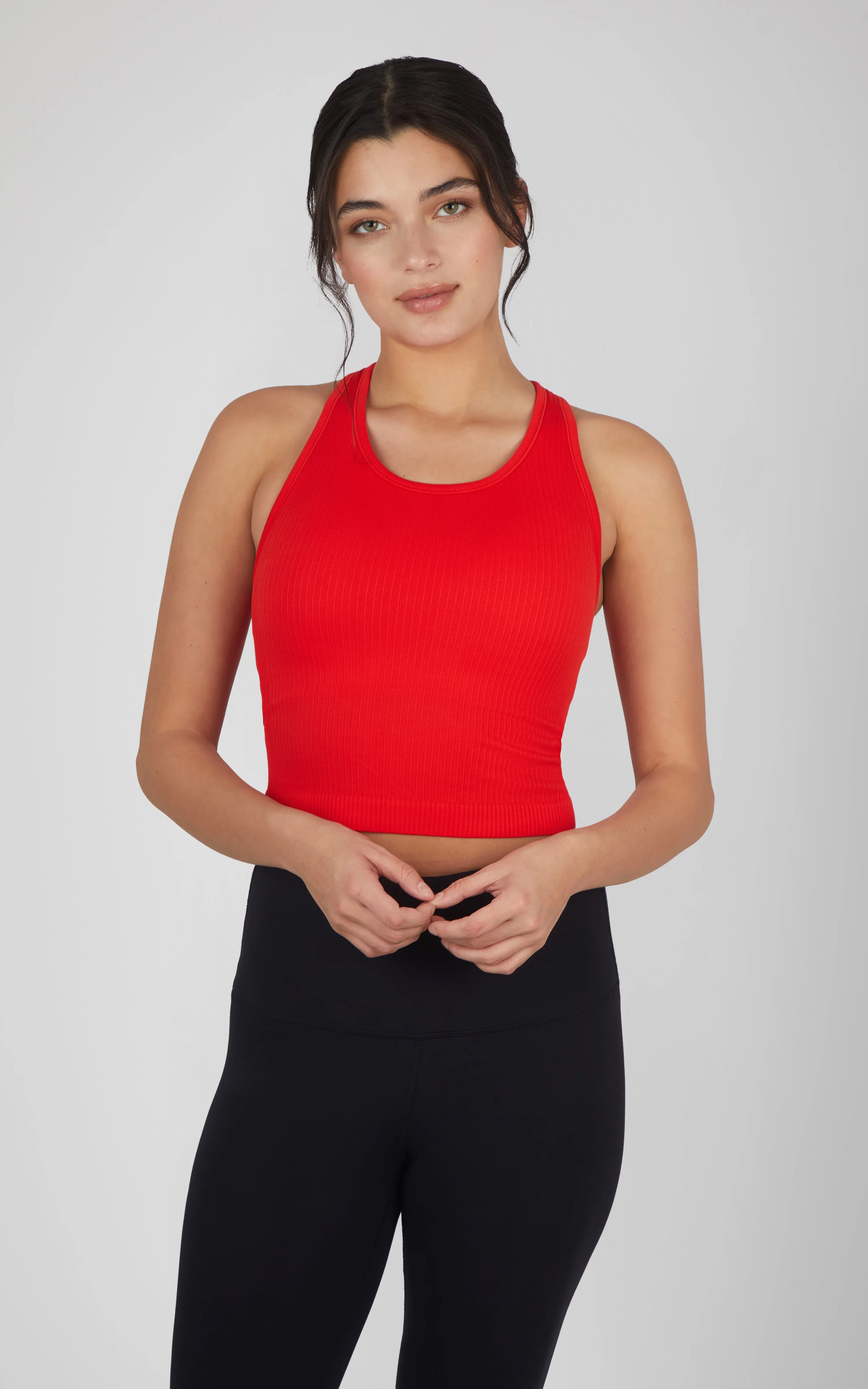 Ribbed Tank  with Padded Bra