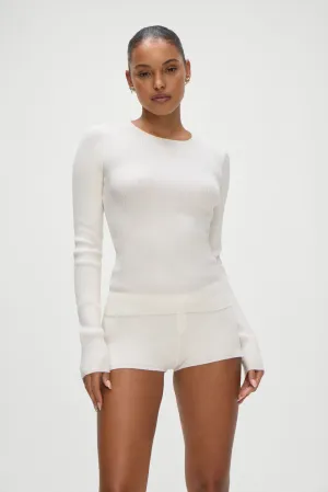 Riley Knit Sweater - White