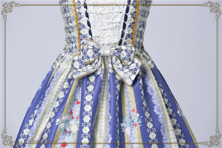 Rococo Bouquet Jumperskirt in Dark Blue