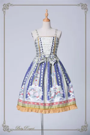 Rococo Bouquet Jumperskirt in Dark Blue