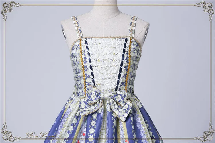 Rococo Bouquet Jumperskirt in Dark Blue