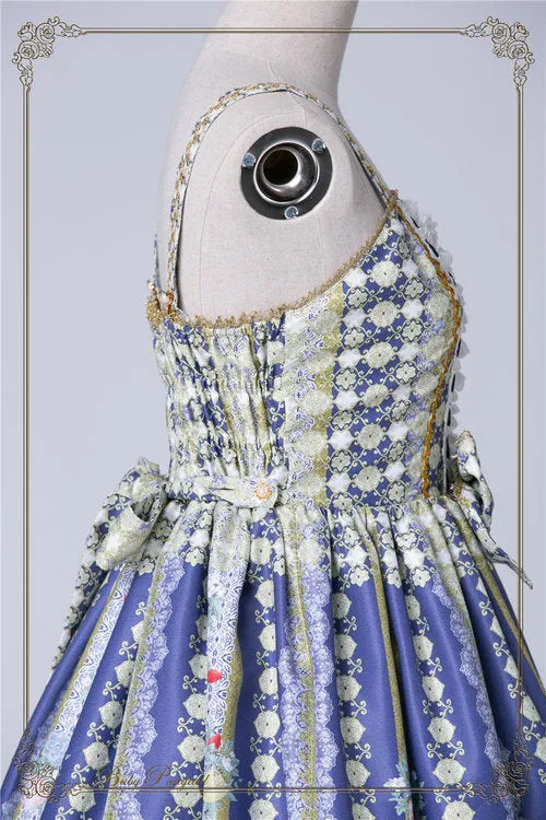 Rococo Bouquet Jumperskirt in Dark Blue