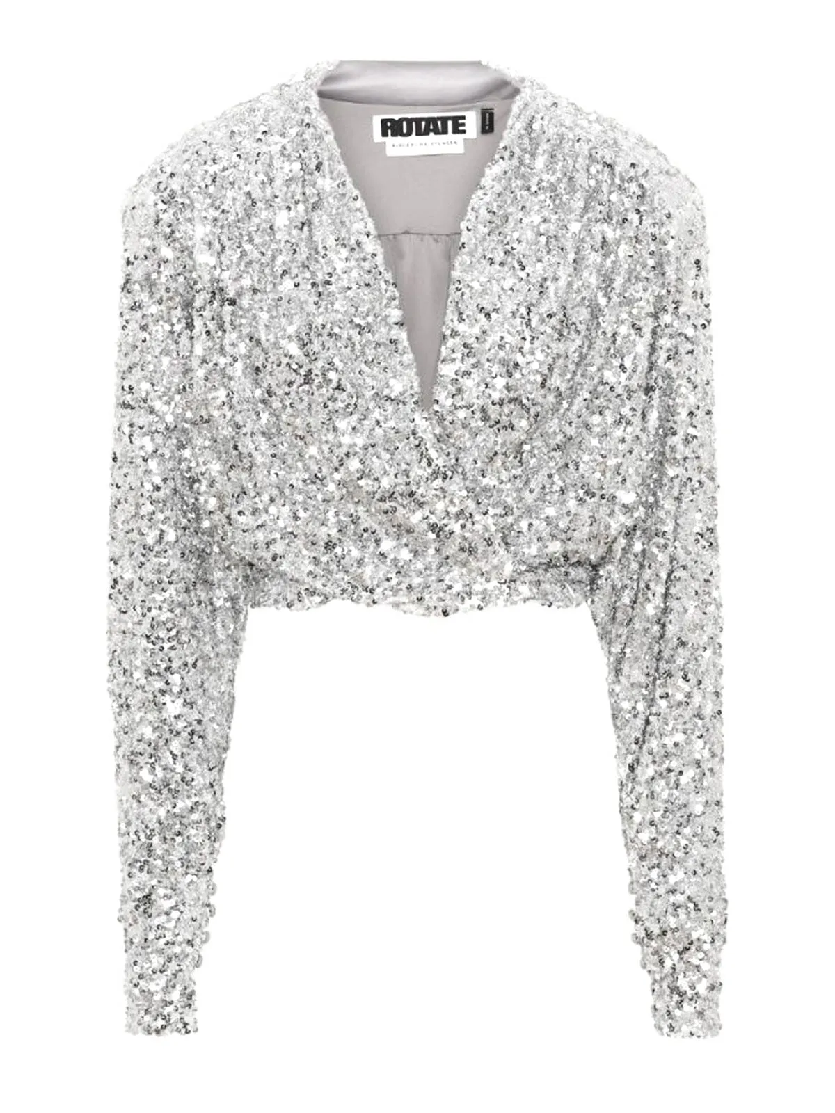 ROTATE Birger Chirstensen V-Neck Cropped Top