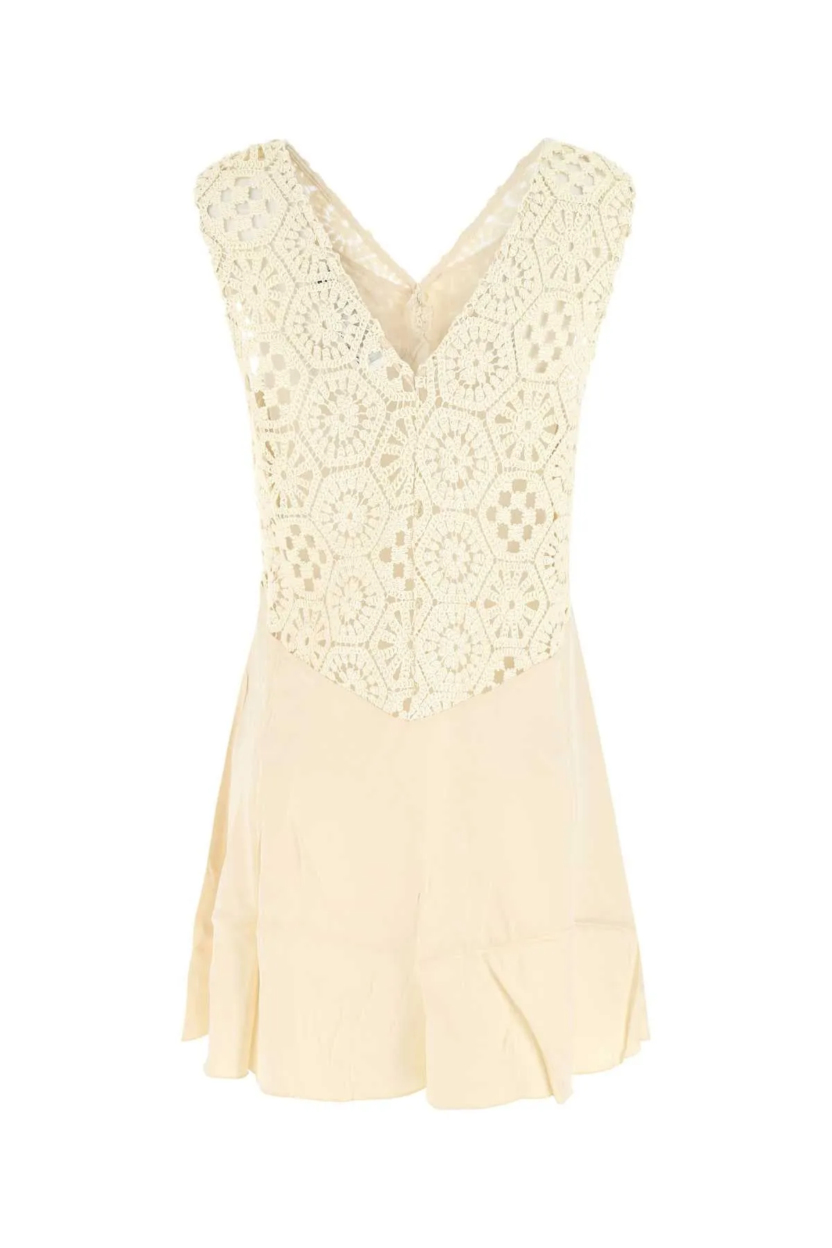 ROTATE V-Neck Lace Detailed Sleeveless Top