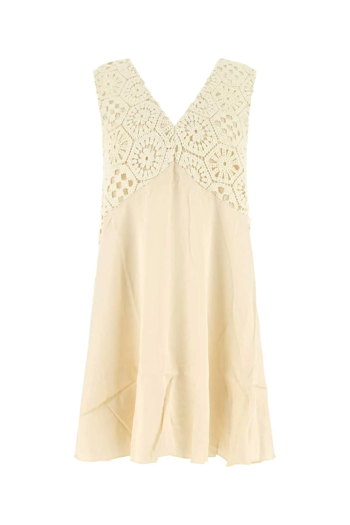 ROTATE V-Neck Lace Detailed Sleeveless Top