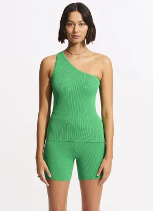 Sea Skin Rib Knit Short - Green