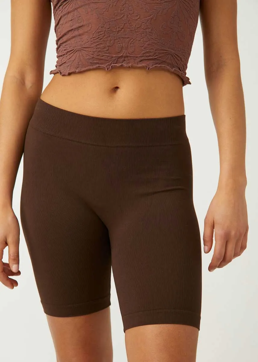 Seamless Bike Short - Chocolate Merlot