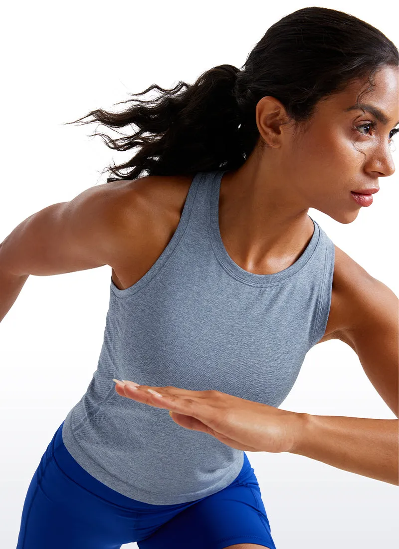 Seamless High Crewneck Racerback Tanks