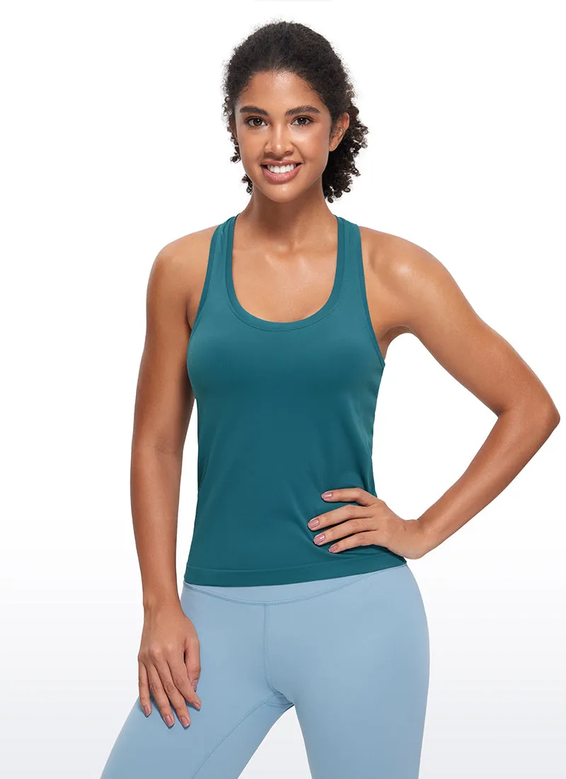 Seamless Scroop Neck Racerback Tanks