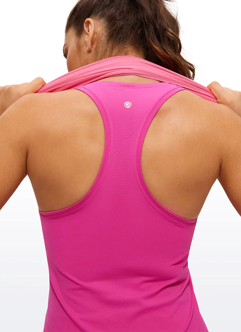 Seamless Scroop Neck Racerback Tanks