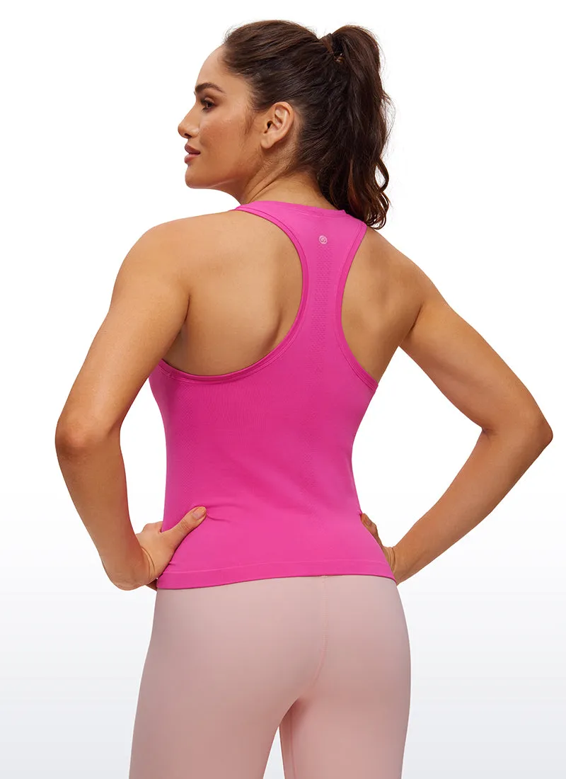 Seamless Scroop Neck Racerback Tanks