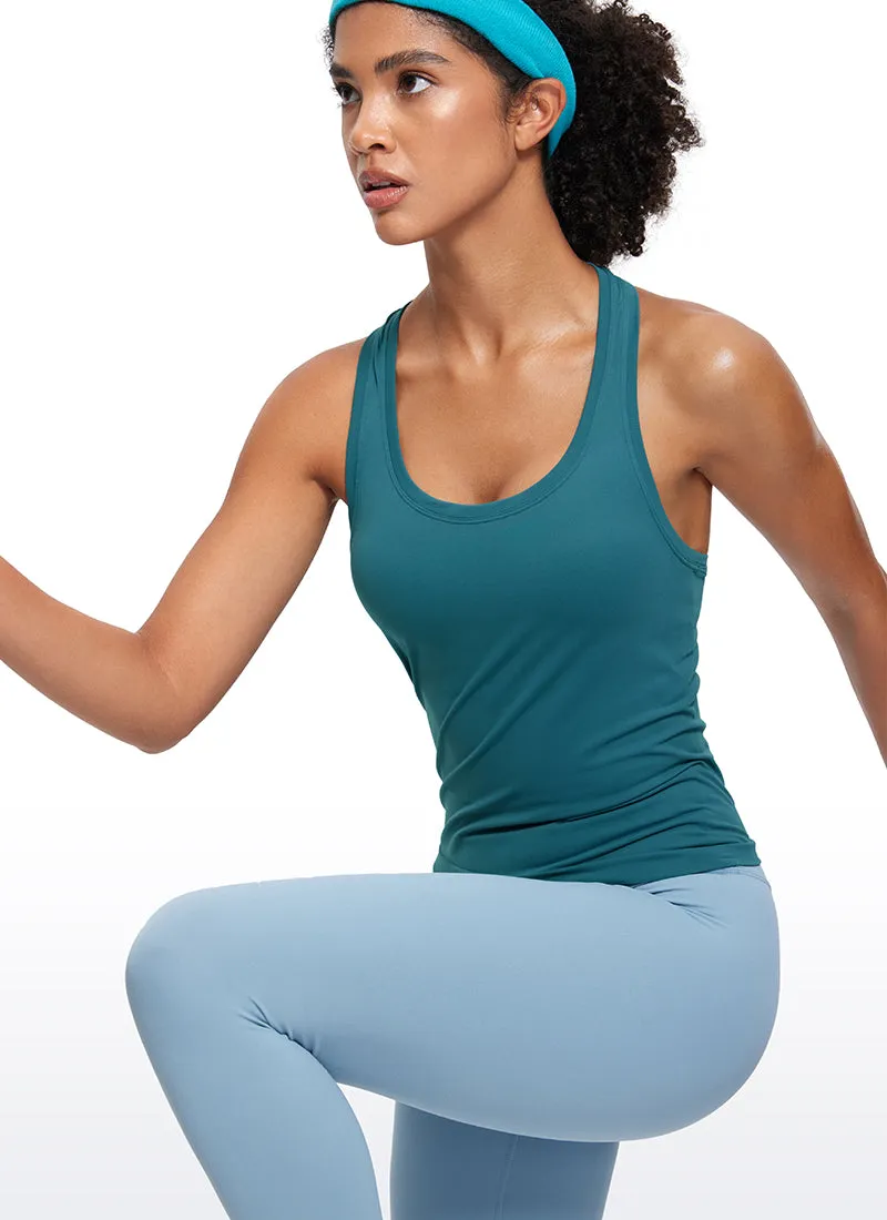 Seamless Scroop Neck Racerback Tanks